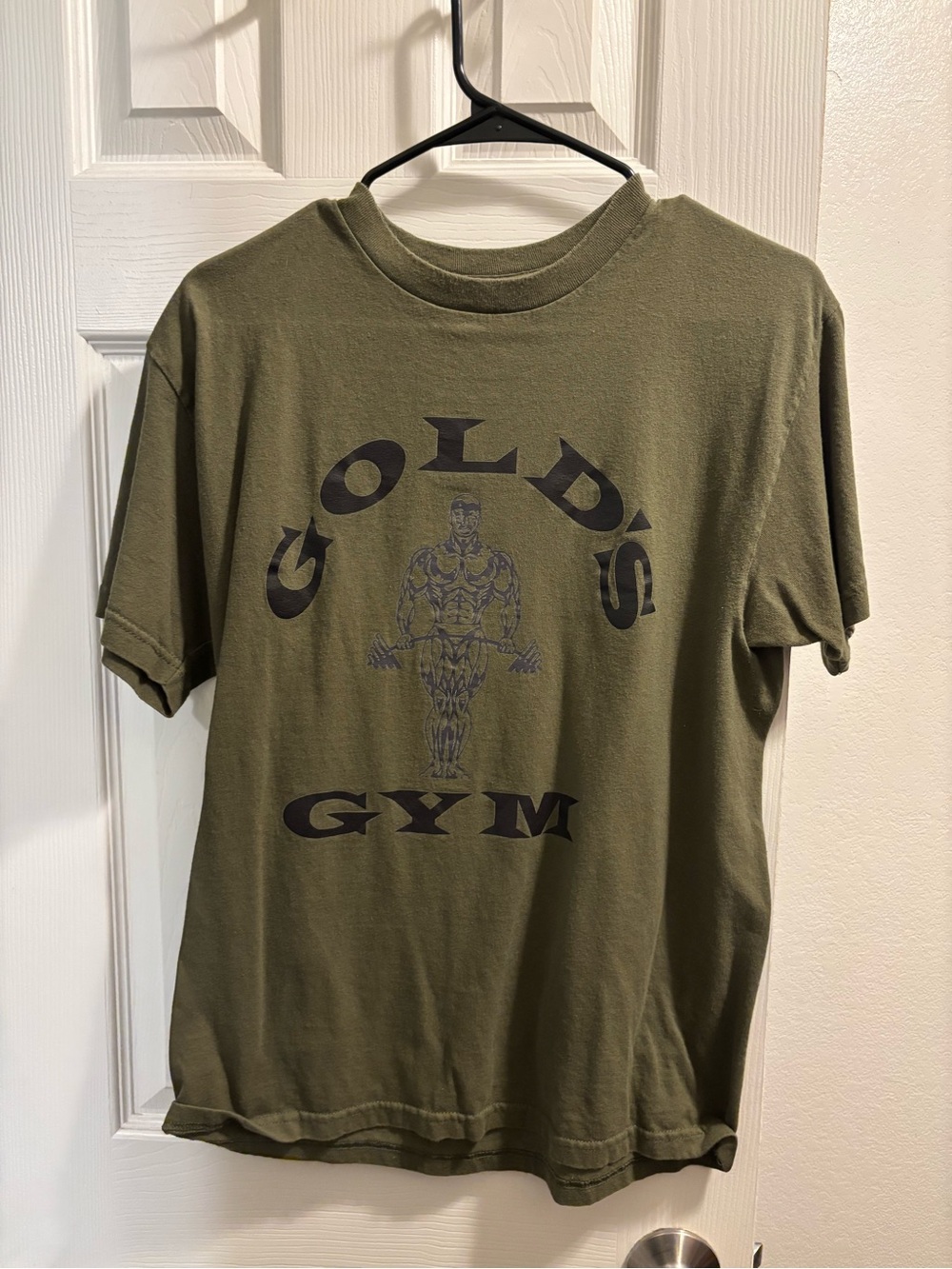 American Apparel Olive Green Gold's Gym Logo Tee